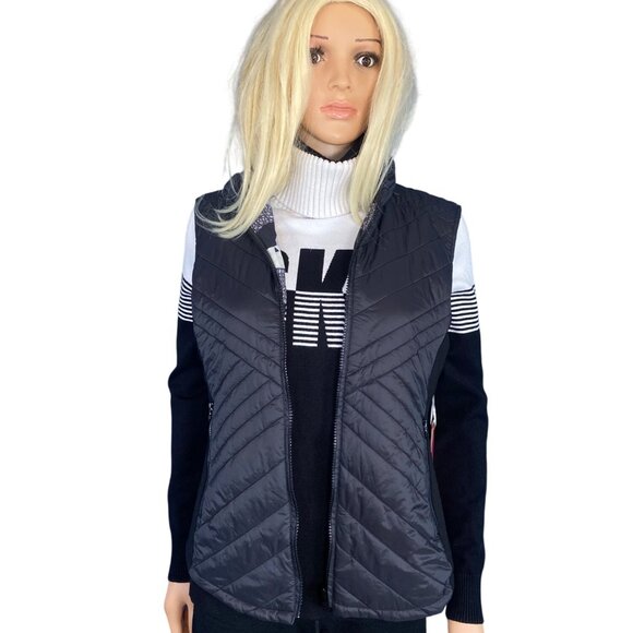 NWT Krimson Klover Sela Reversible Vest W's M Black Gray Ski Apres MSRP$149 - Picture 13 of 13